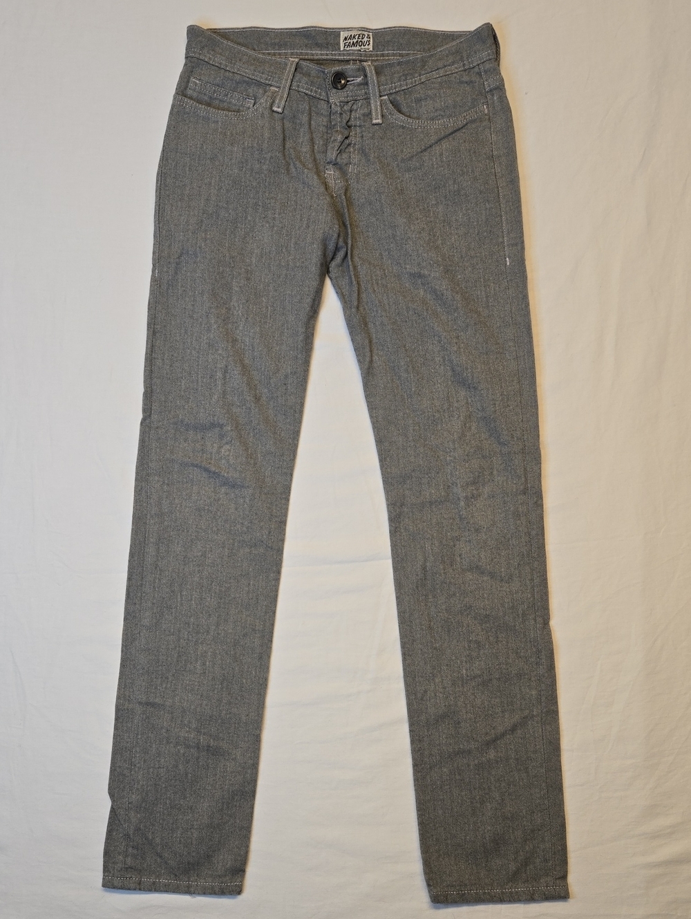 Naked & Famous Weird Guy Herringbone Brushed Twill Slim Tapered Cotton Pants